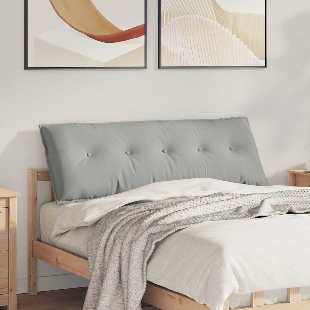 Vidaxx coussin de dossier gris clair 140 x 50 cm tissu microfibre