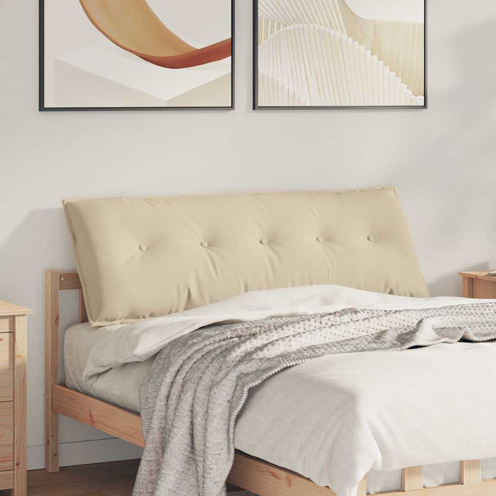 Vidaxx coussin de dossier crème 140 x 50 cm tissu microfibre