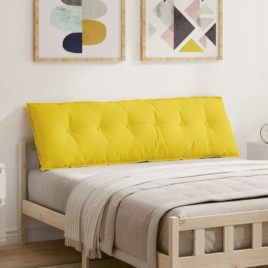 Vidaxx coussin de dossier jaune clair 160 x 19 x 50 cm tissu