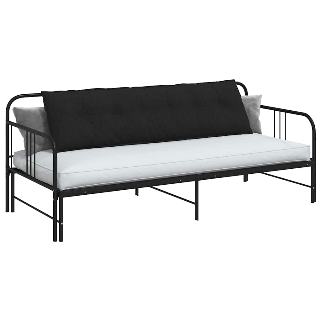 Vidaxx coussin de dossier noir 180 x 19 x 50 cm tissu