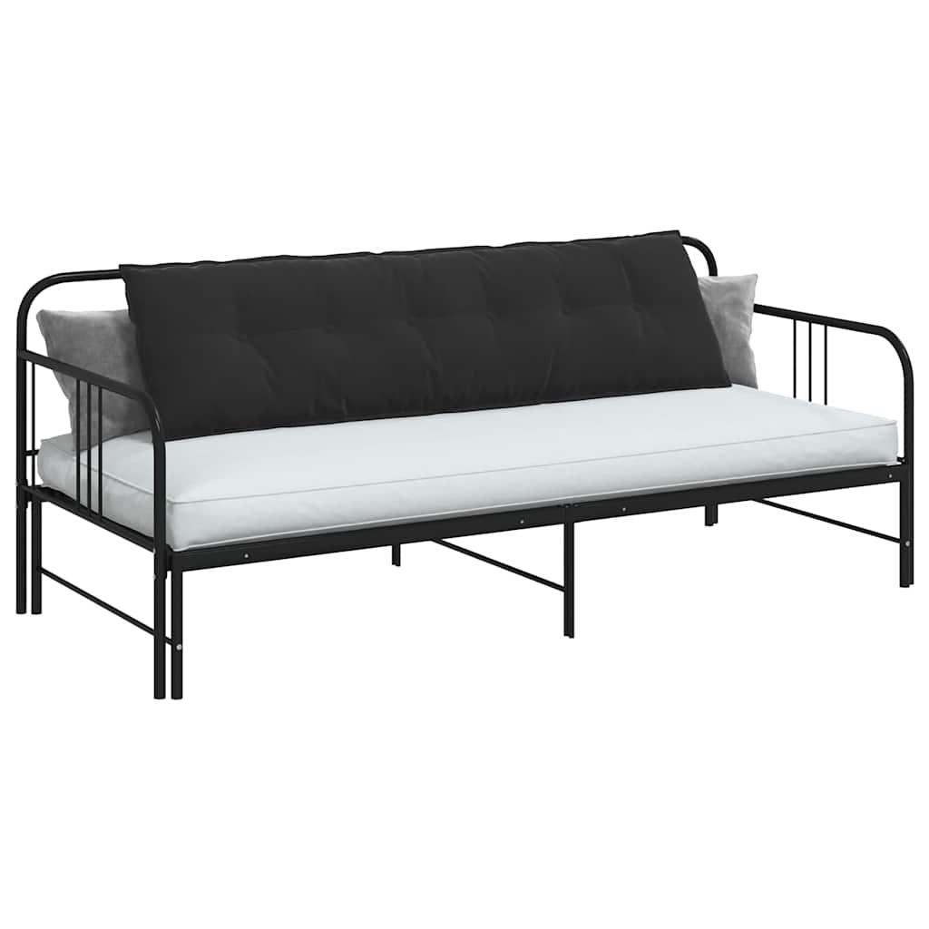 Vidaxx coussin de dossier noir 180 x 50 cm tissu corde