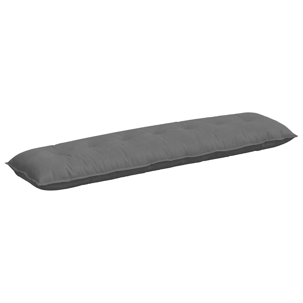 Vidaxx coussin de dossier gris foncé 200 x 50 cm tissu microfibre