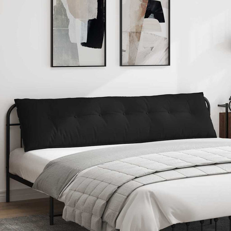 Vidaxx coussin de dossier noir 200 x 50 cm tissu microfibre
