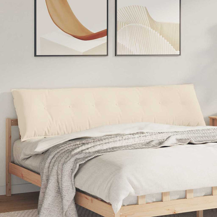 Vidaxx coussin de dossier beige 200 x 50 cm tissu microfibre