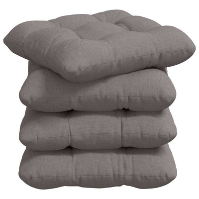 VidaXL coussins de siège 4 pcs taupe 40 x 40 x 12 cm tissu