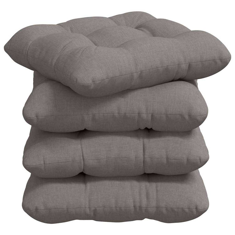 Vidaxx coussins d'assise 4 pcs taupe 45 x 45 x 12 cm tissu
