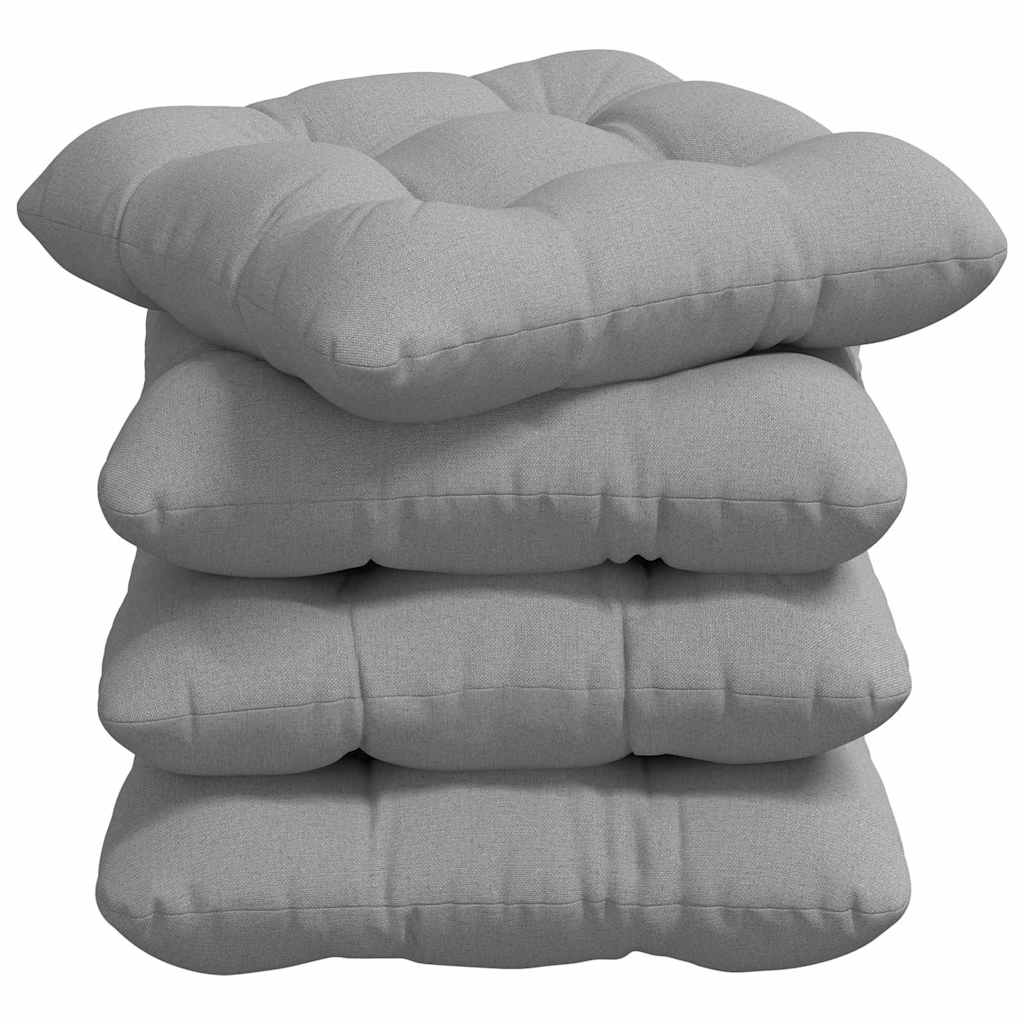 VidaXL coussins de siège 4 pcs gris nuage 45 x 45 x 12 cm tissu