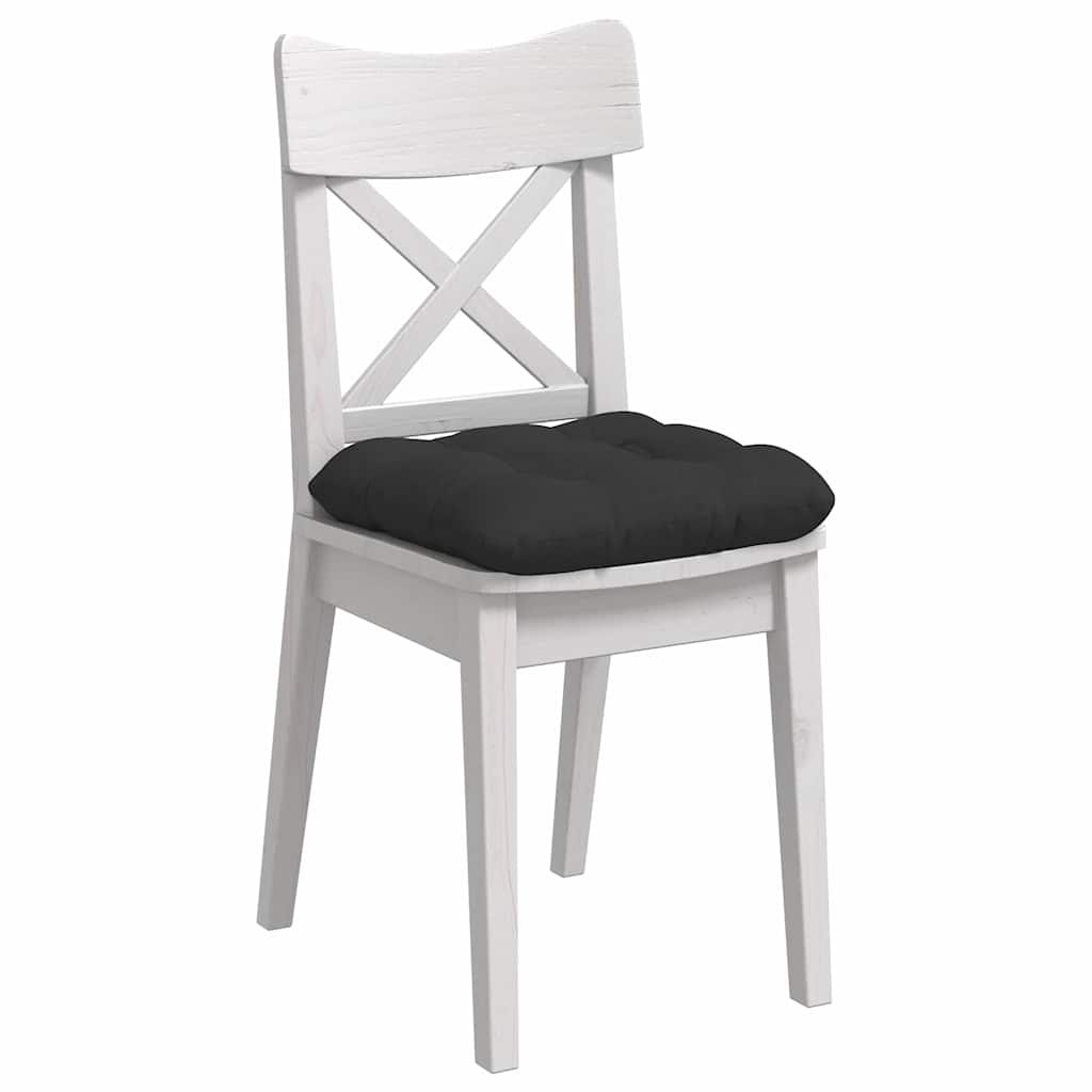 Vidaxx coussins d'assise 4 pcs noir 45 x 45 cm tissu microfibre
