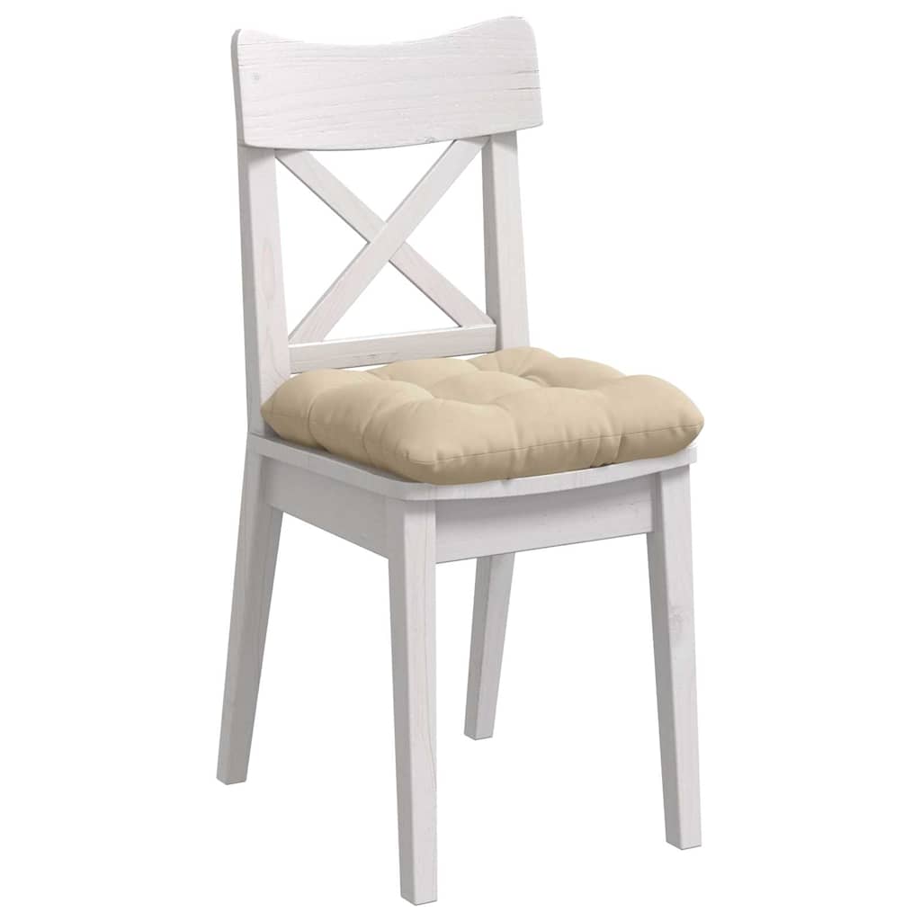 VidaXL coussins de siège 4 pcs crème 45 x 45 cm tissu microfibre