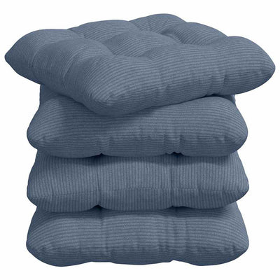 VidaXL coussins de siège 4 pcs bleu 45 x 45 cm tissu en coton