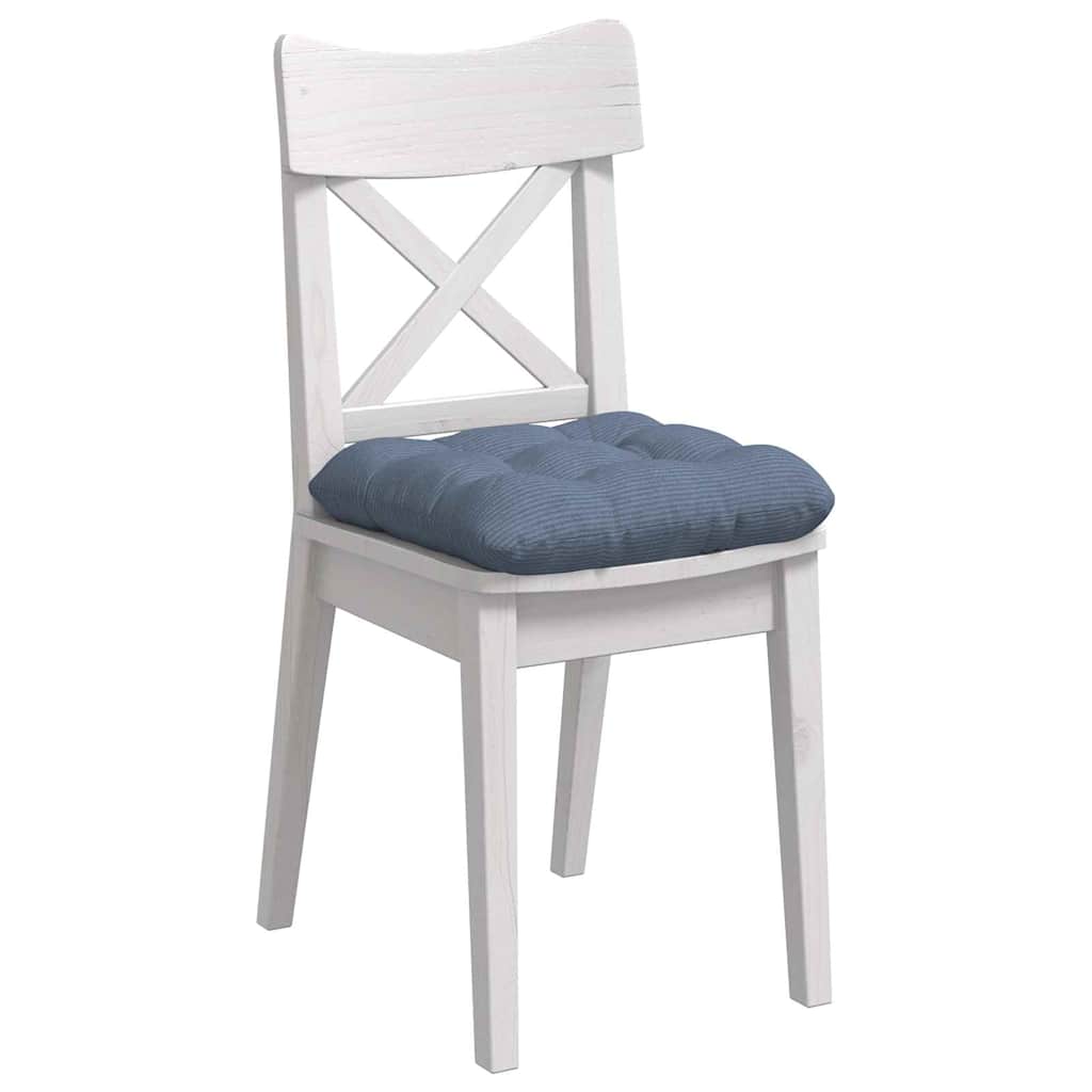VidaXL coussins de siège 4 pcs bleu 45 x 45 cm tissu en coton