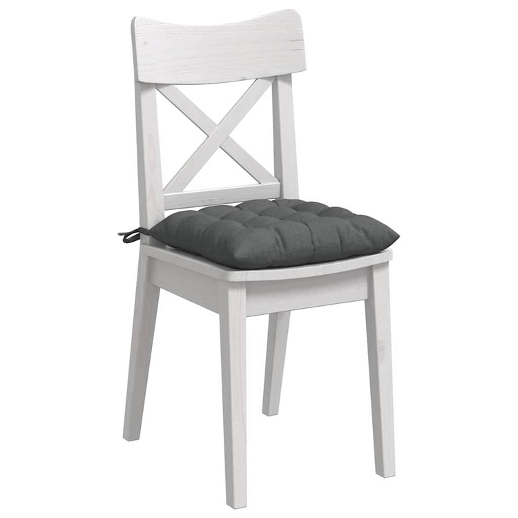 VidaXL coussins de siège 4 pcs gris foncé 40 x 40 x 6 cm tissu