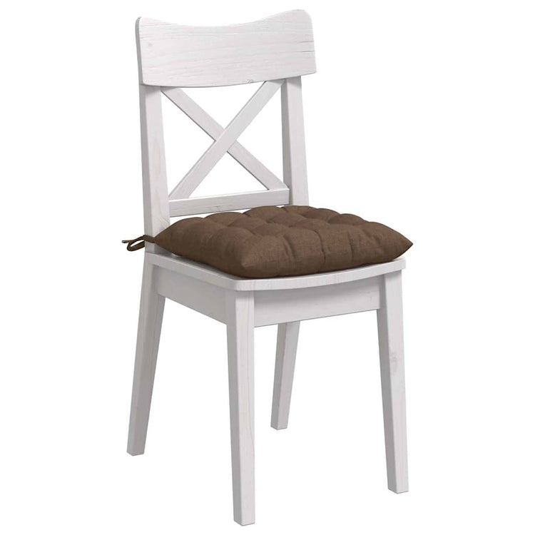 VidaXL coussins de siège 4 pcs marron 40 x 40 x 6 cm tissu