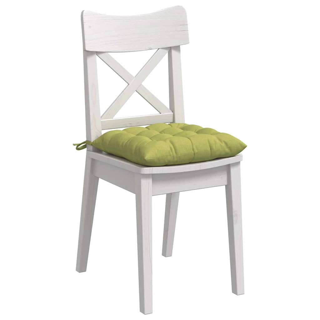 VidaXL coussins de siège 4 pcs tissu vert clair 40 x 40 x 6 cm