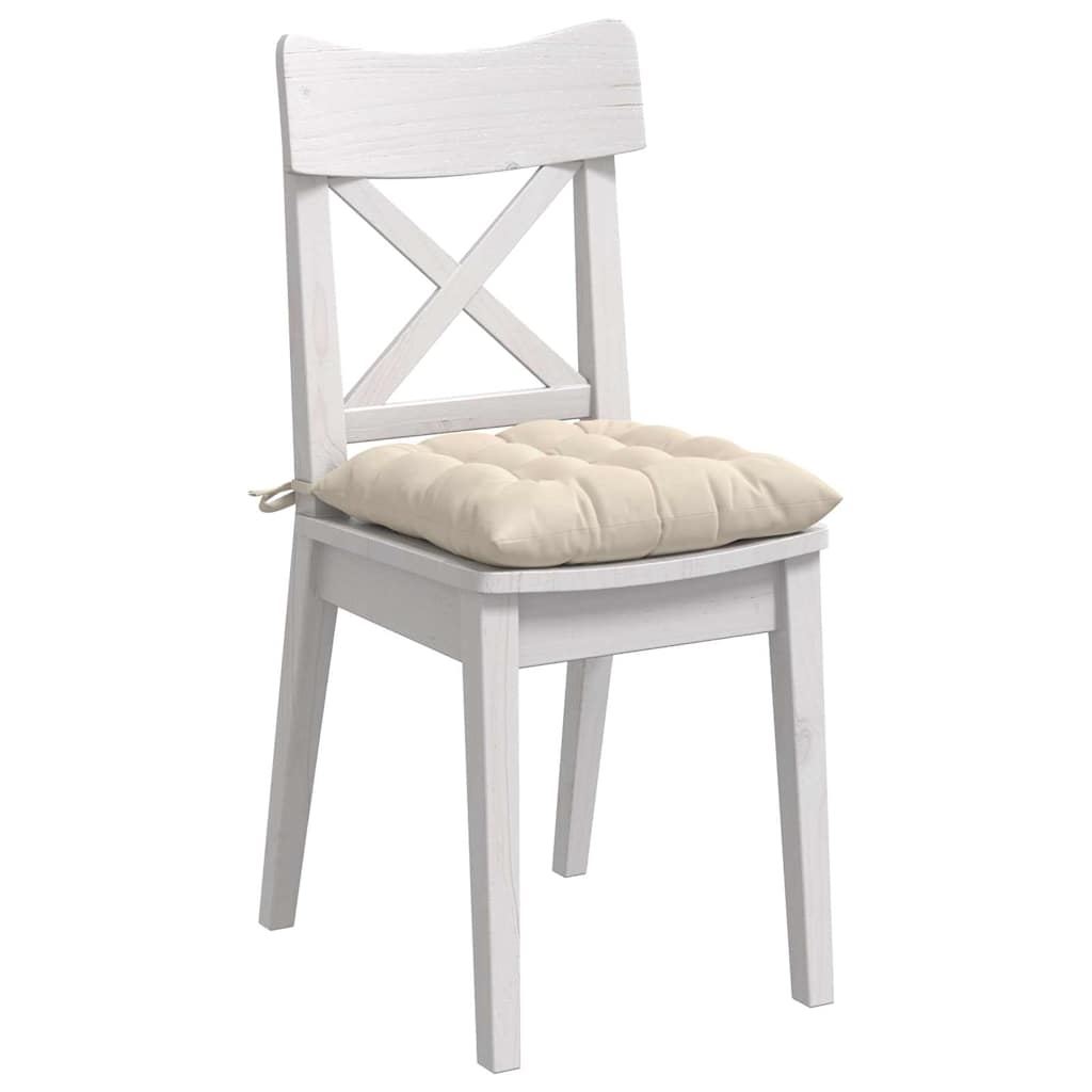 Vidaxx coussins de siège 4 pcs beige 40 x 40 x 6 cm microfibre