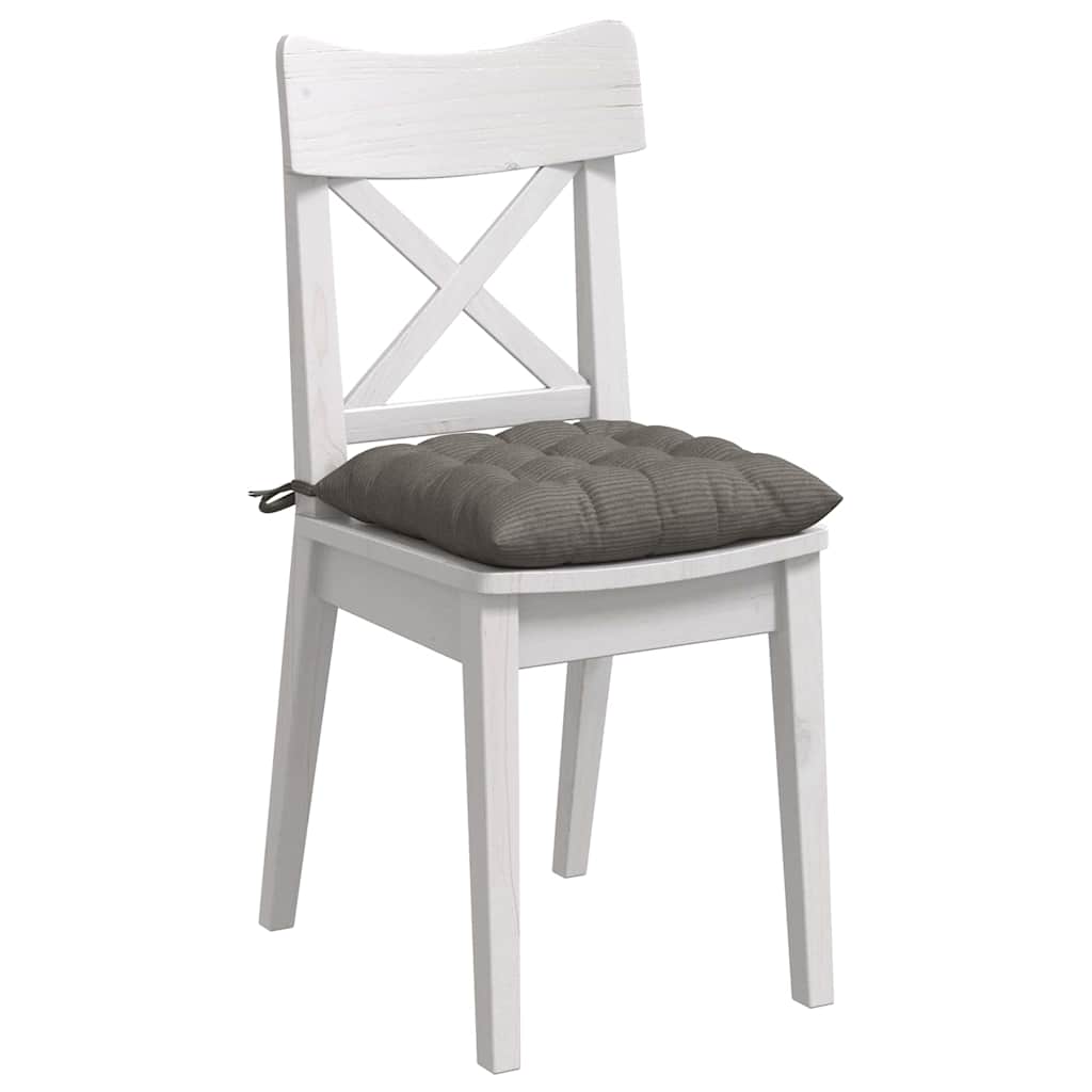 VidaXL coussins de siège 4 pcs gris clair 40 x 40 x 6 cm tissu en coton