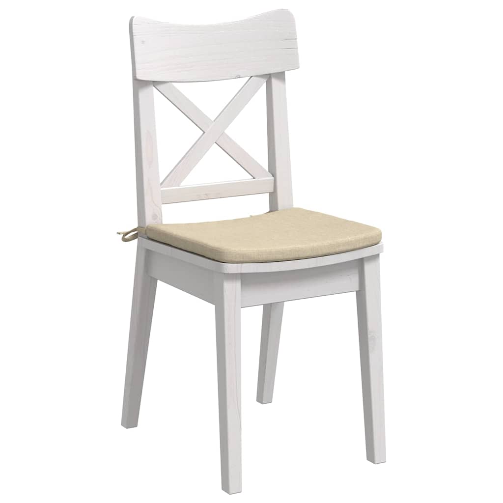 VidaXL coussins de siège 4 pcs crème 40 x 40 x 3 cm tissu