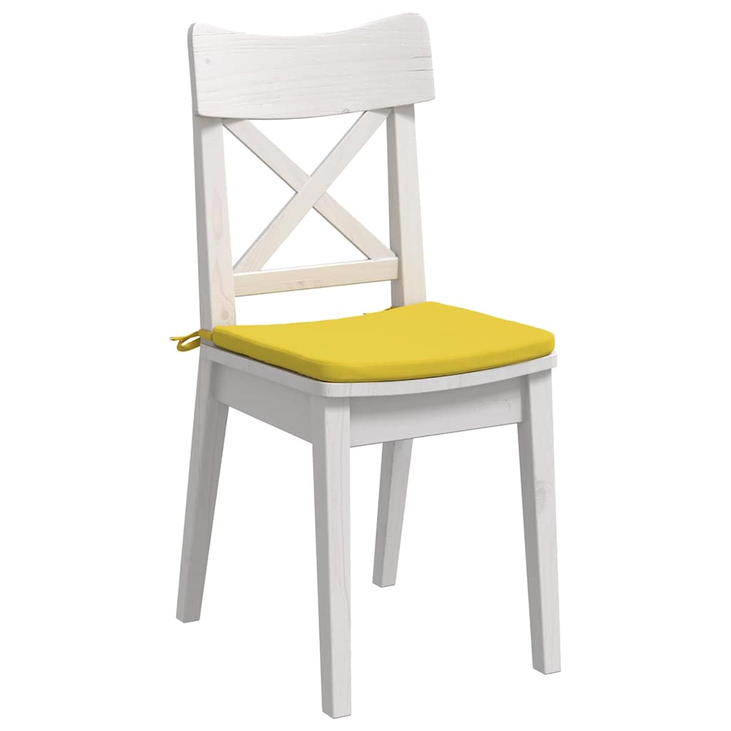 VidaXL coussins de siège 4 pcs jaune clair 40 x 40 x 3 cm tissu