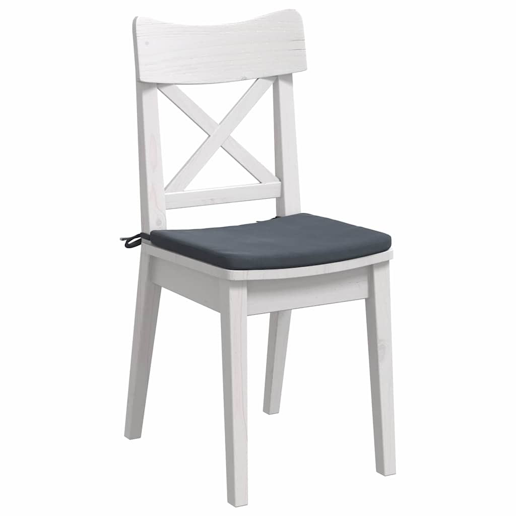VidaXL coussins de siège 4 pcs gris foncé 40 x 40 x 3 cm velours
