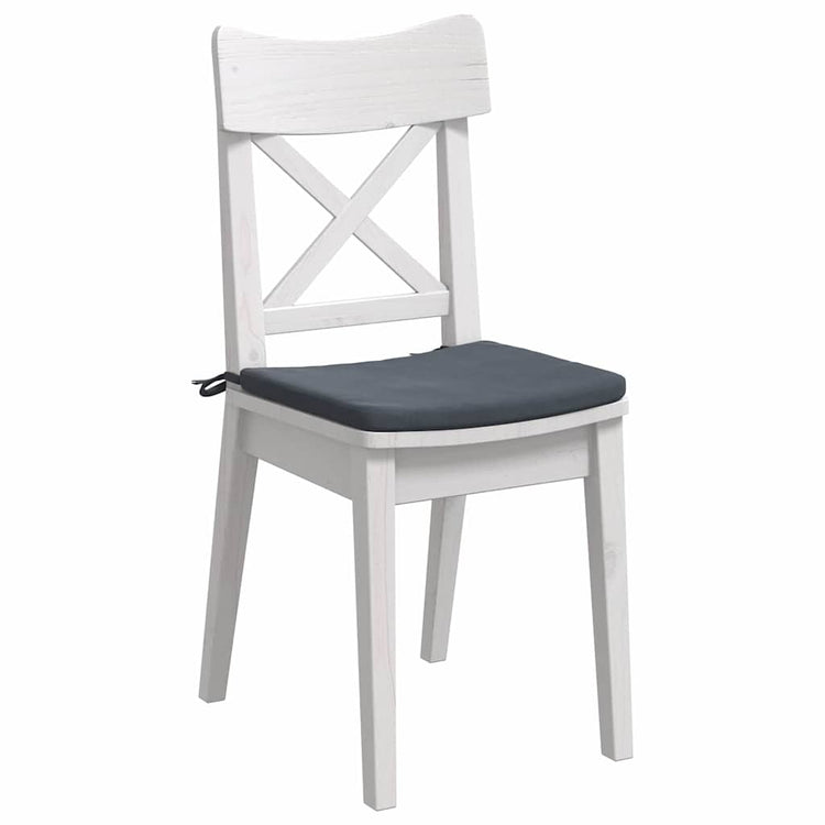 VidaXL coussins de siège 4 pcs gris foncé 40 x 40 x 3 cm velours