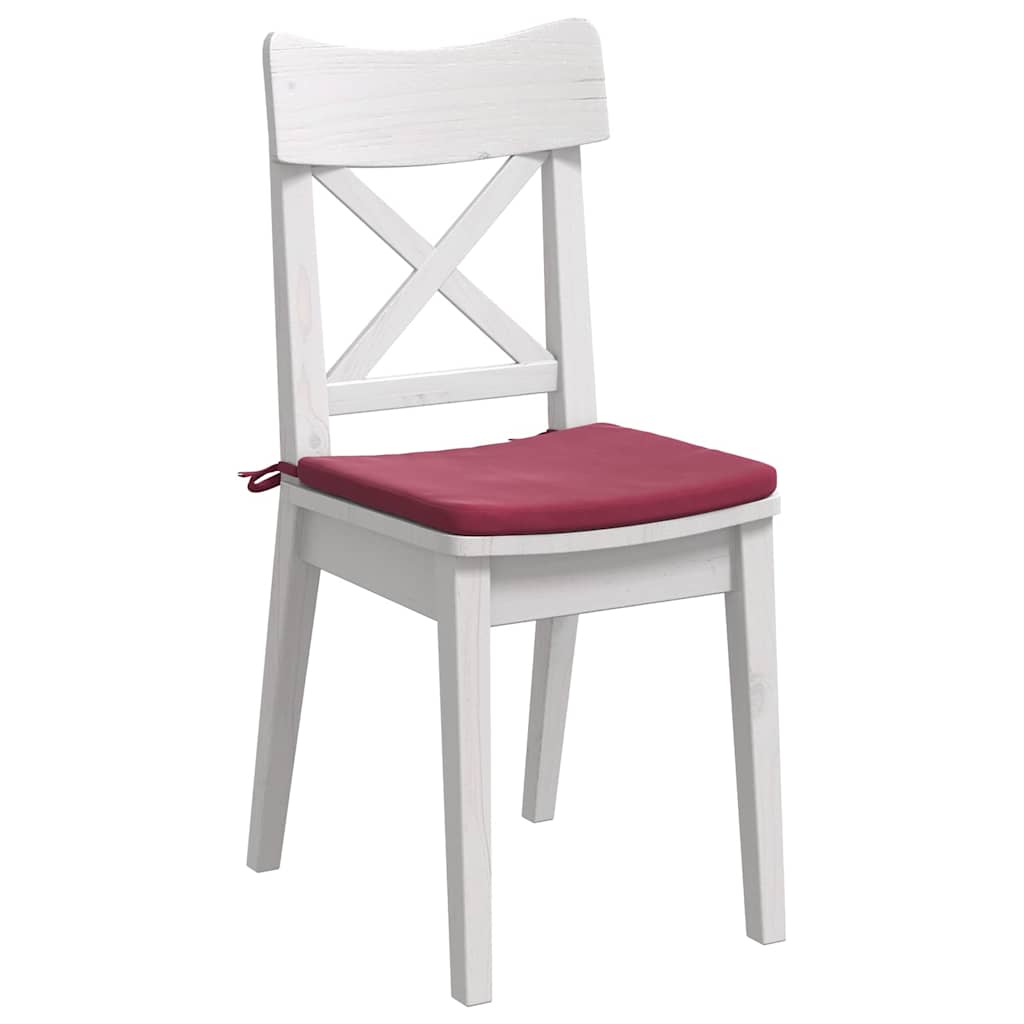 VidaXL coussins de siège 4 pcs rouge vin 40 x 40 x 3 cm velours