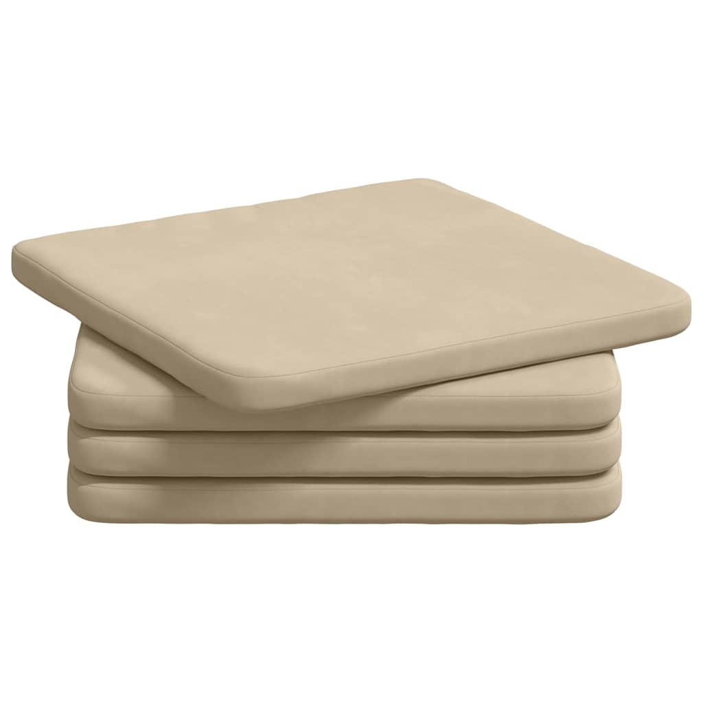 Vidaxx coussins d'assise 4 pcs crème 40 x 40 x 3 cm tissu microfibre