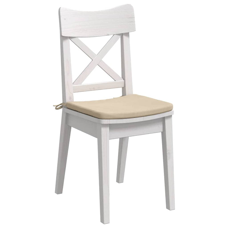 Vidaxx coussins d'assise 4 pcs crème 40 x 40 x 3 cm tissu microfibre