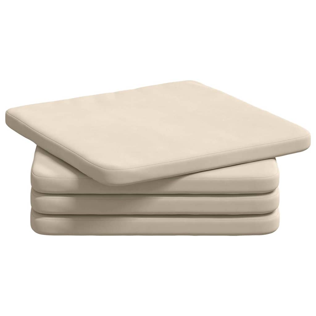 Vidaxx coussins d'assise 4 pcs beige 40 x 40 x 3 cm tissu microfibre