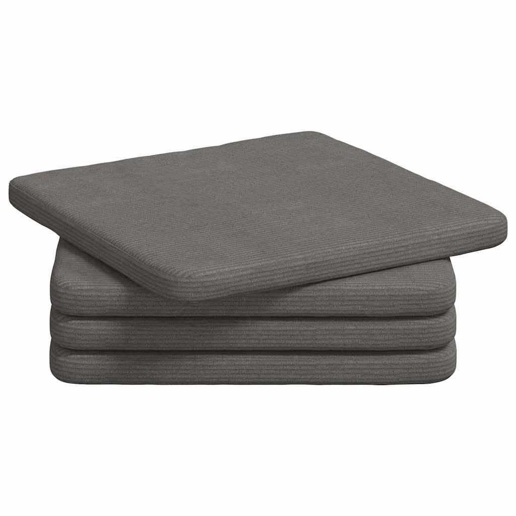 Vidaxx coussins d'assise 4 pcs gris clair 40 x 40 x 3 cm tissu coton