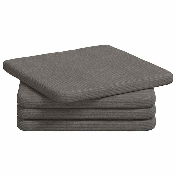 Vidaxx coussins d'assise 4 pcs gris clair 40 x 40 x 3 cm tissu coton
