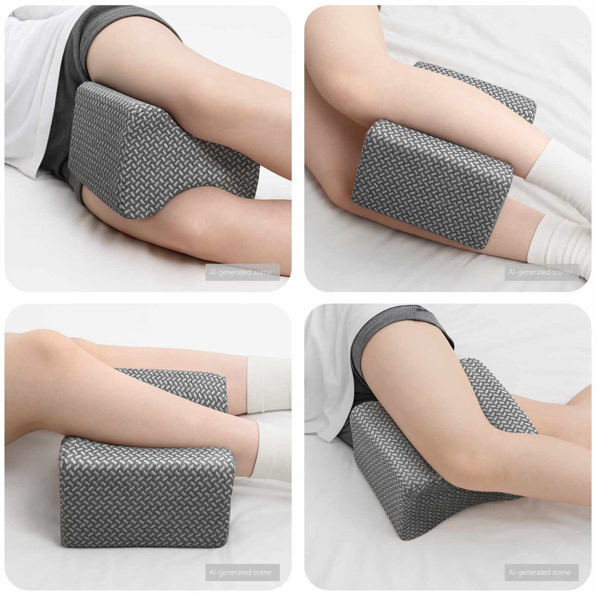 Vidaxx coussin de genou uni gris 26 x 21,5 x 15 cm polyester