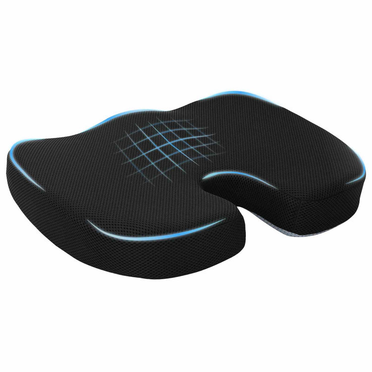 Vidaxx coussin de siège avec coussin noir 47 x 36,5 x 8 cm avec tissu en maille