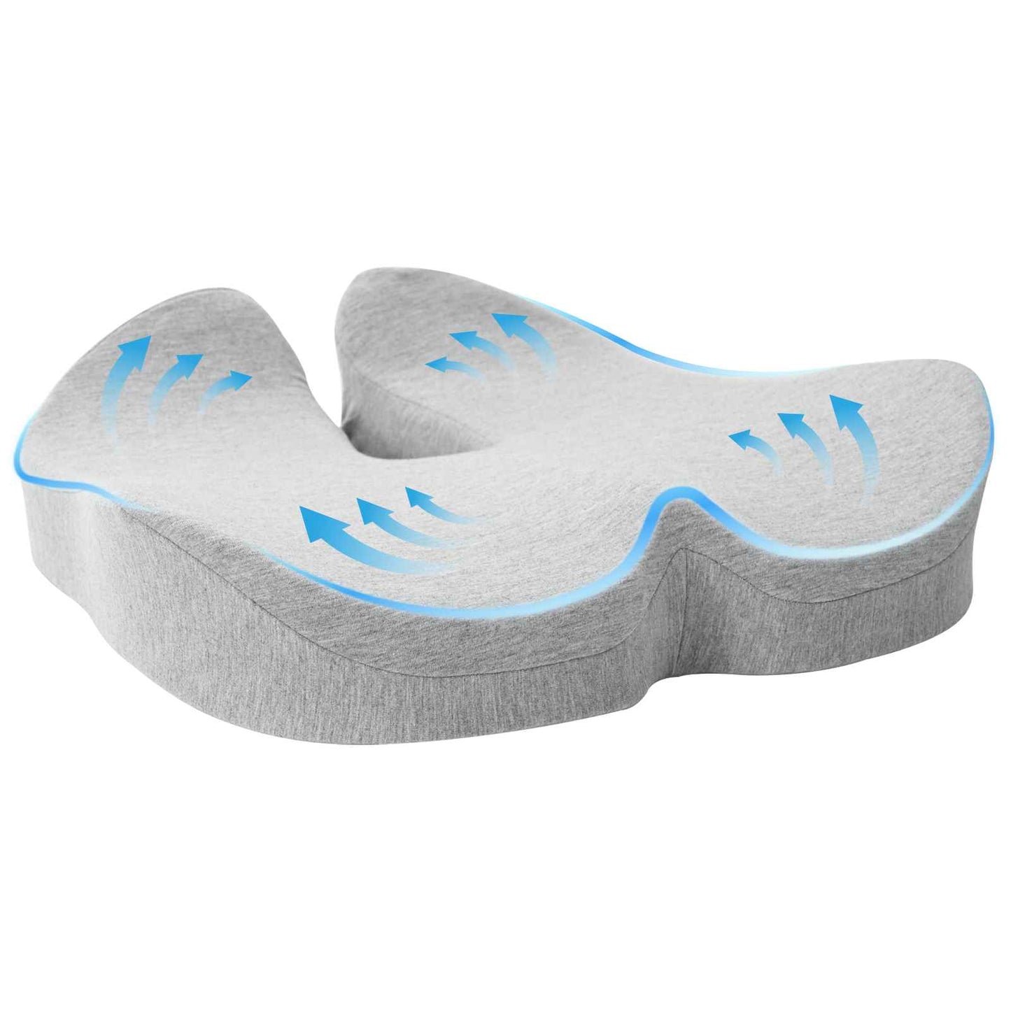 Vidaxxl oreiller avec coussin gris clair 50 x 43 x 10 cm coton