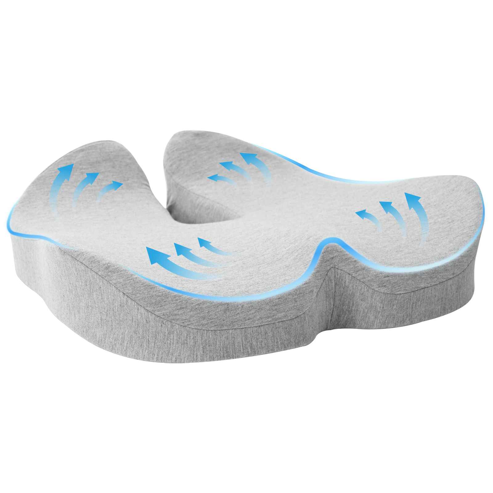 Vidaxxl oreiller avec coussin gris clair 50 x 43 x 10 cm coton