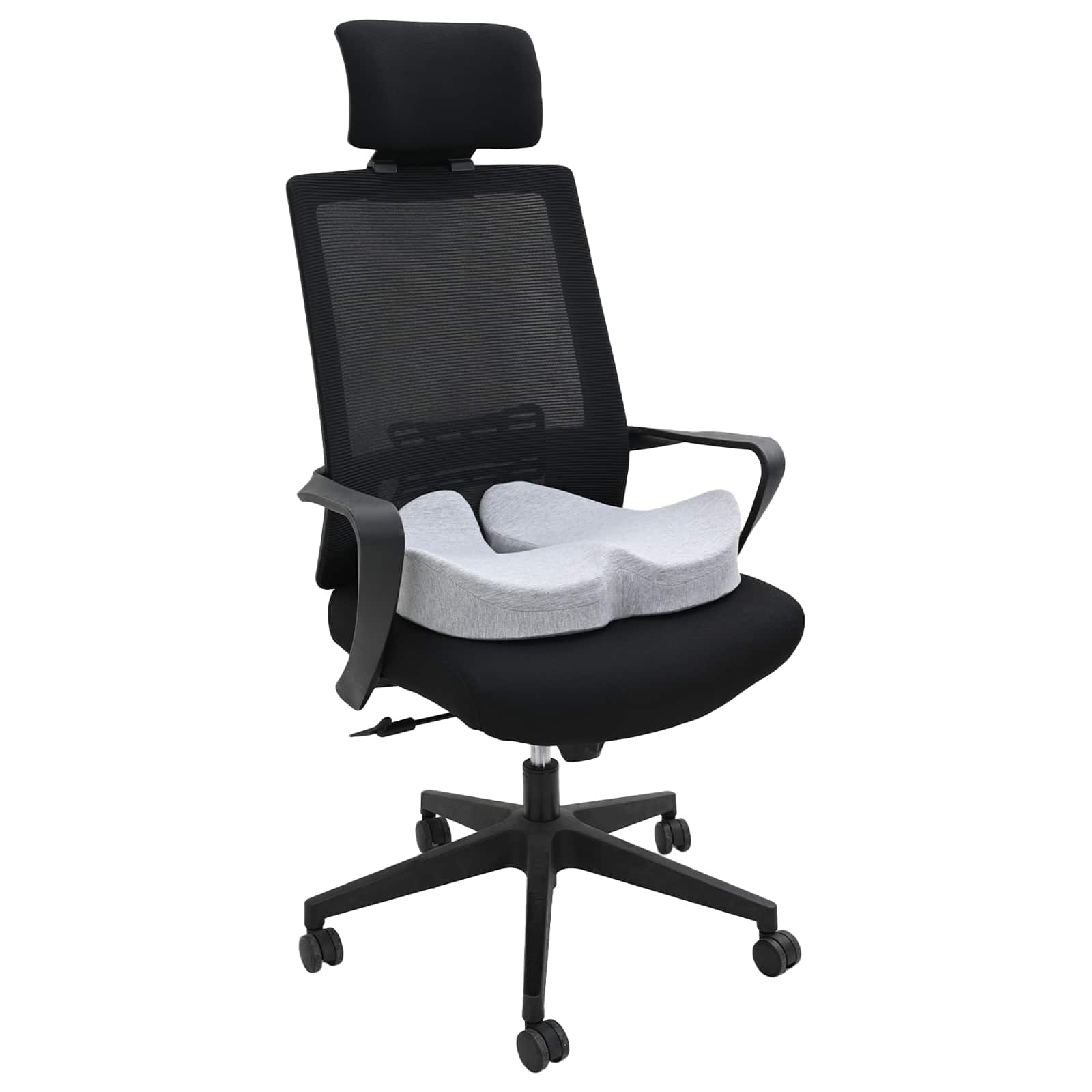 Vidaxxl oreiller avec coussin gris clair 50 x 43 x 10 cm coton