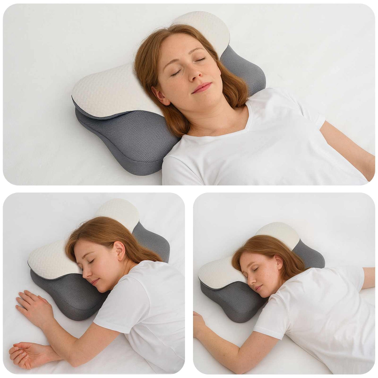 Vidaxx oreiller cervical avec coussin blanc 57 x 36 x 13 cm polyester