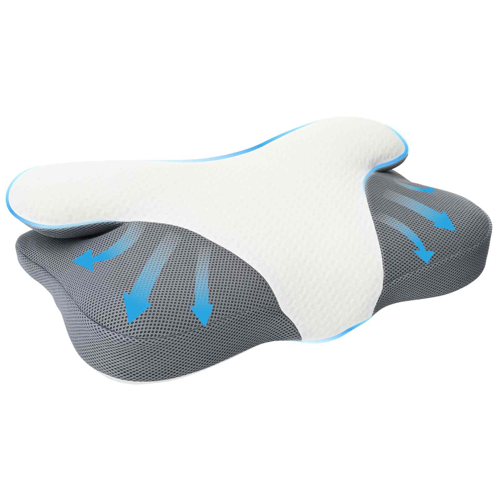 Vidaxx oreiller cervical avec coussin blanc 57 x 36 x 13 cm polyester