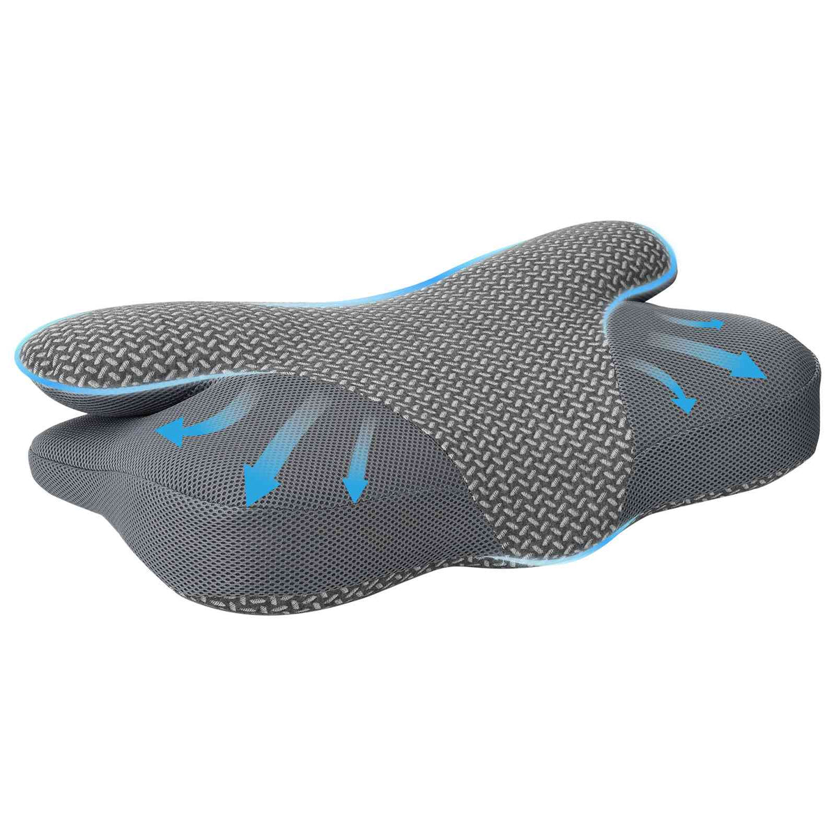 Vidaxx oreiller cervical avec oreiller gris 58 x 36 x 13 cm polyester