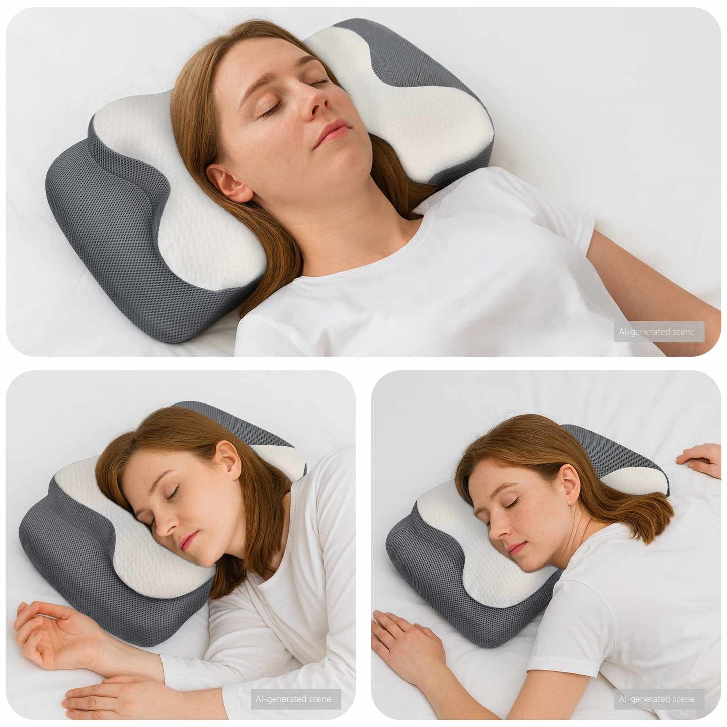 Vidaxx oreiller cervical avec coussin blanc 58 x 37,5 x 12 cm polyester