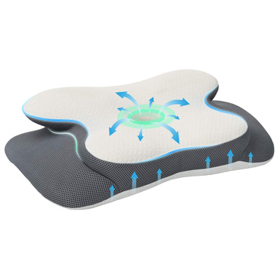 Vidaxx oreiller cervical avec coussin blanc 58 x 37,5 x 12 cm polyester