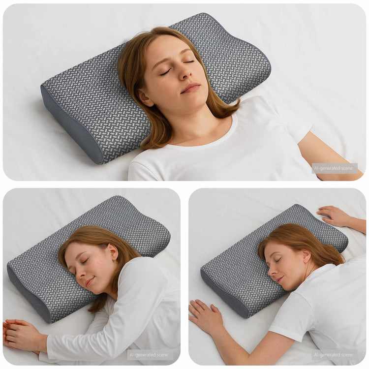 VidaXL oreiller avec coussin gris 60 x 34 x 11 cm polyester