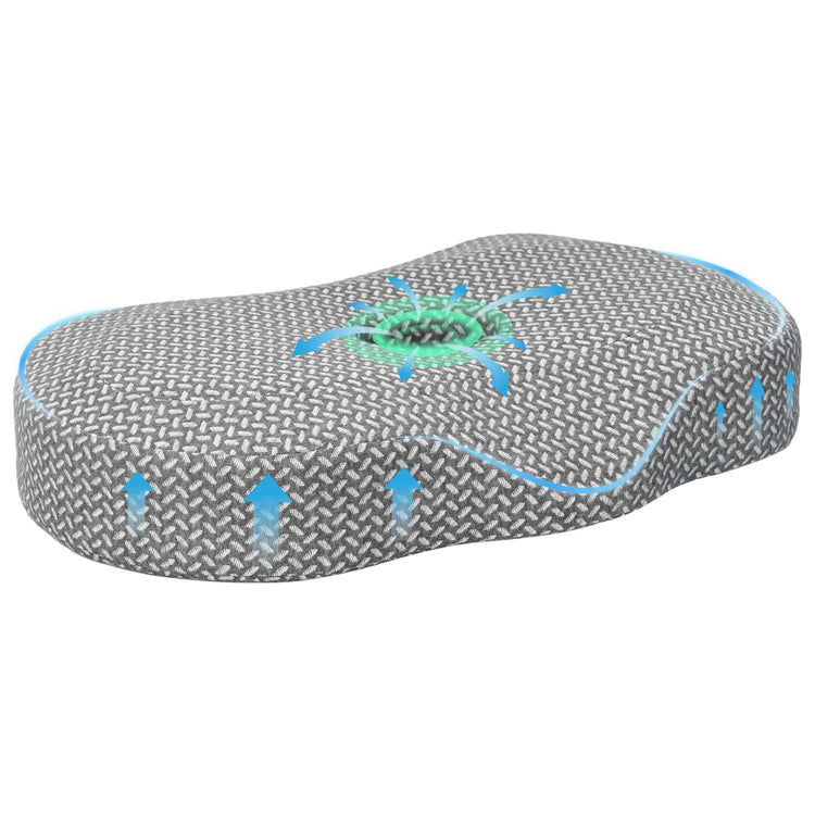 Vidaxx oreiller cervical avec oreiller gris 53 x 34,5 x 10,5 cm polyester