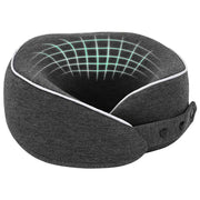 VidaXL oreiller de voyage pour le cou gris foncé 28 x 28 x 14 cm coton - afbeelding 2