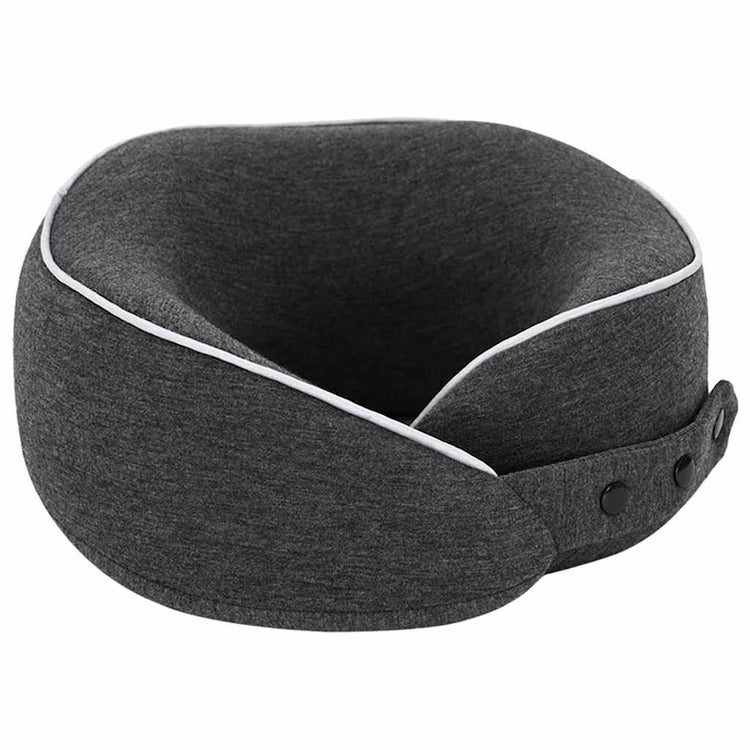 VidaXL oreiller de voyage pour le cou gris foncé 28 x 28 x 14 cm coton