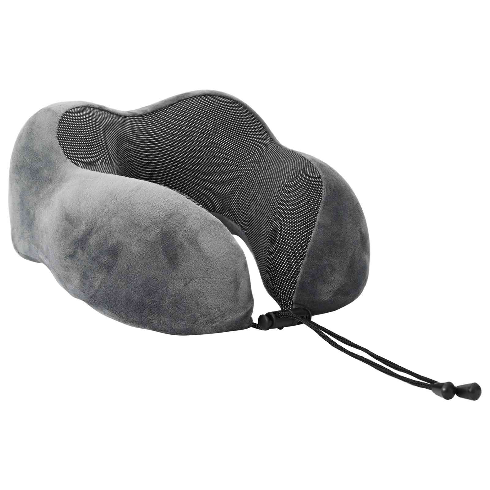 Vidaxx oreiller de voyage pour le cou avec coussin gris 27 x 26 x 14 cm velours