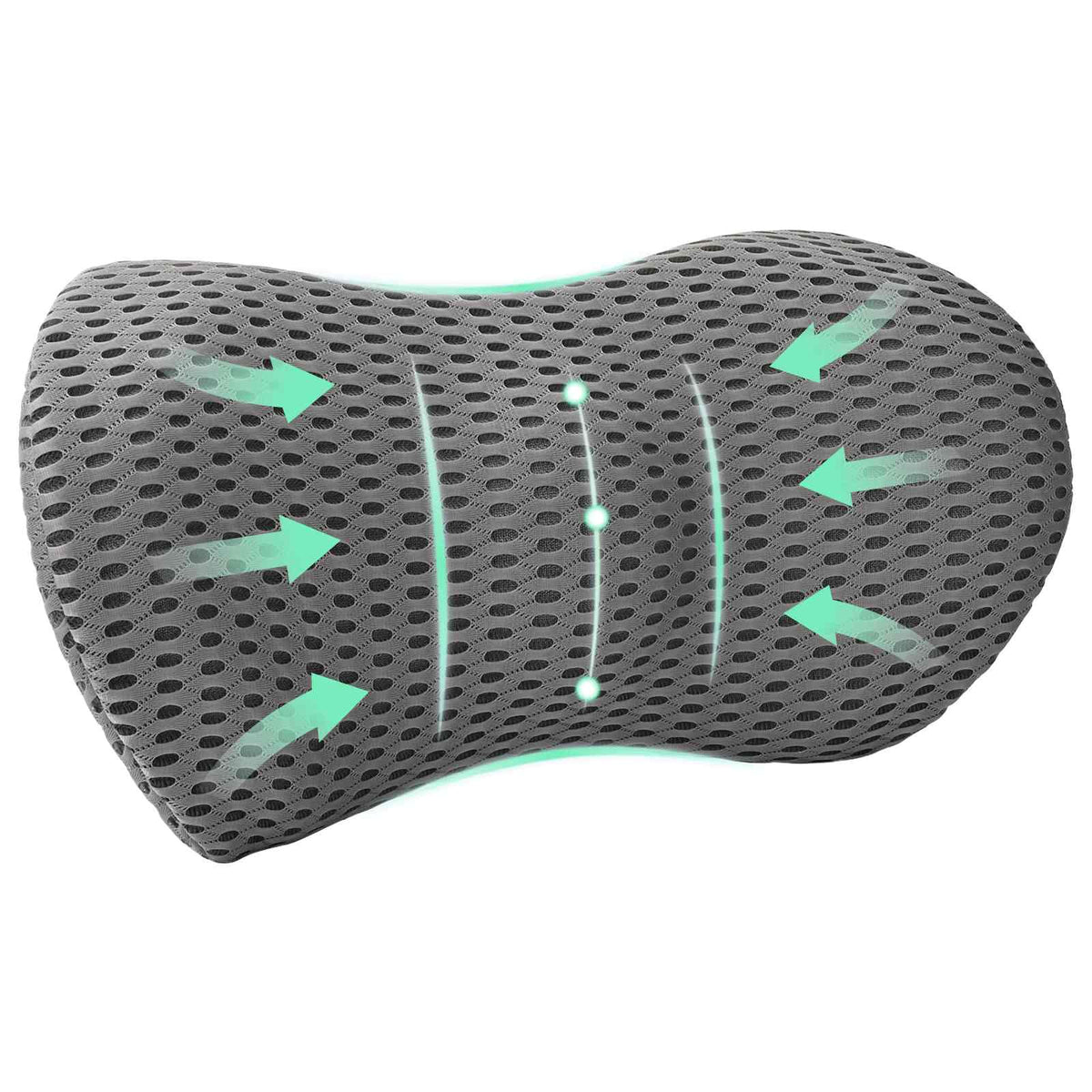 Vidaxx coussin de dossier avec coussin gris 47,5 x 23 x 12 cm maille 4D