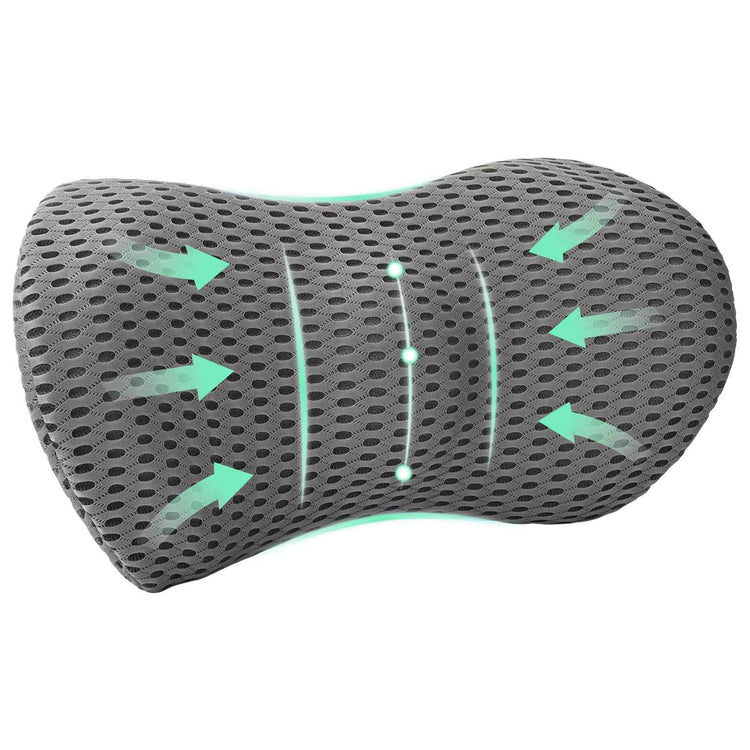Vidaxx coussin de dossier avec coussin gris 47,5 x 23 x 12 cm maille 4D