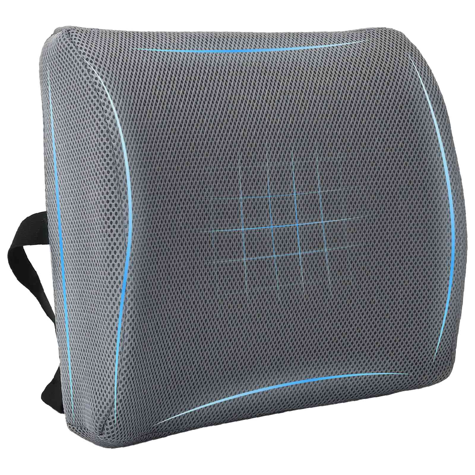 Vidaxx coussin de dossier avec coussin gris 36 x 30 x 12 cm avec tissu en maille