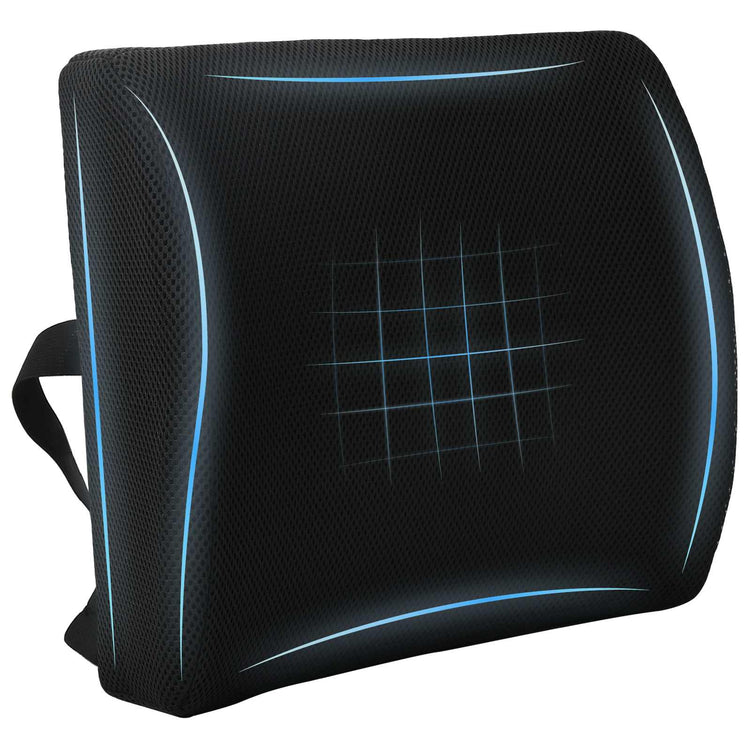 Vidaxx coussin de dossier avec coussin noir 35,5 x 30 x 12 cm avec tissu en maille