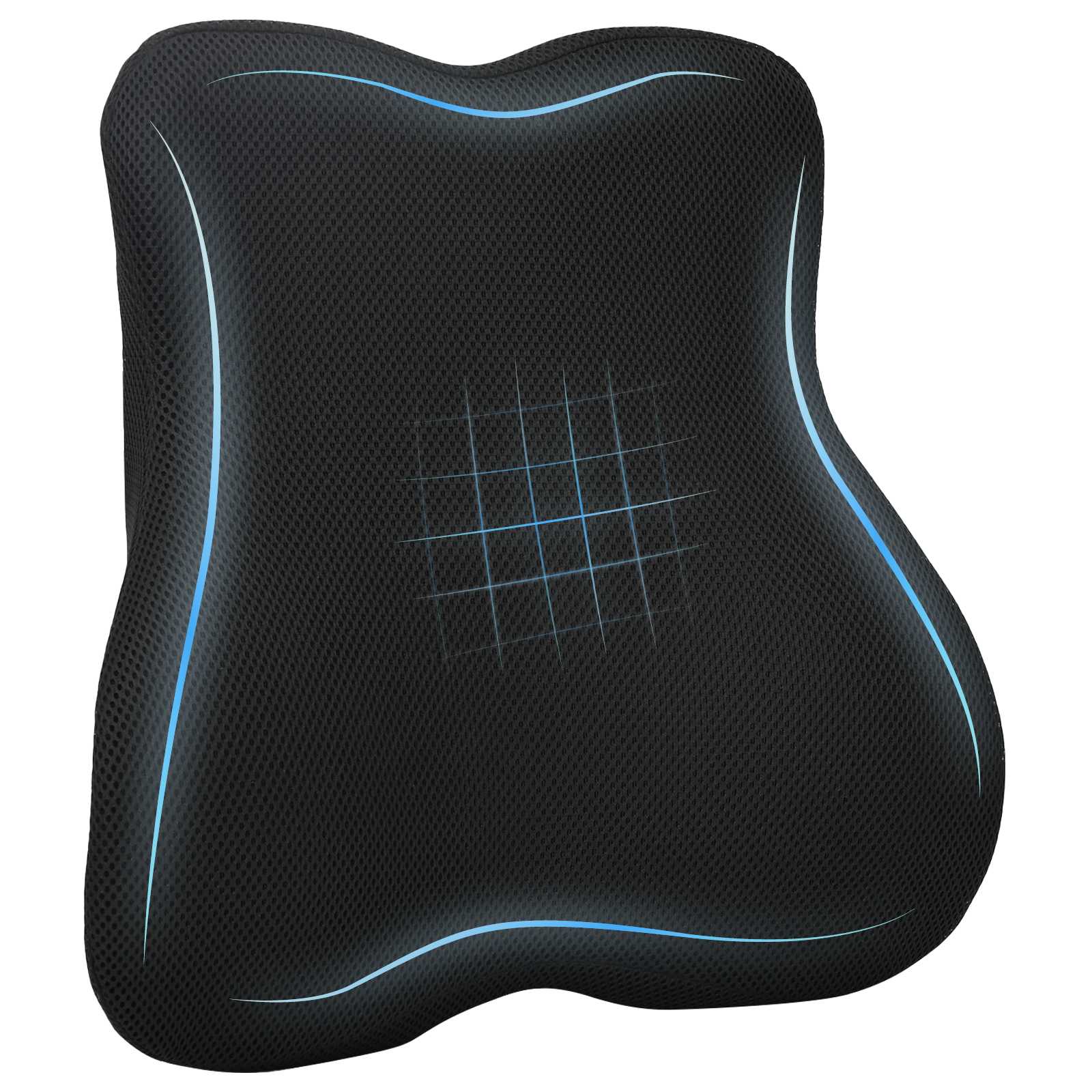 VidaXL oreiller avec coussin noir 40 x 40 x 11 cm avec tissu en maille